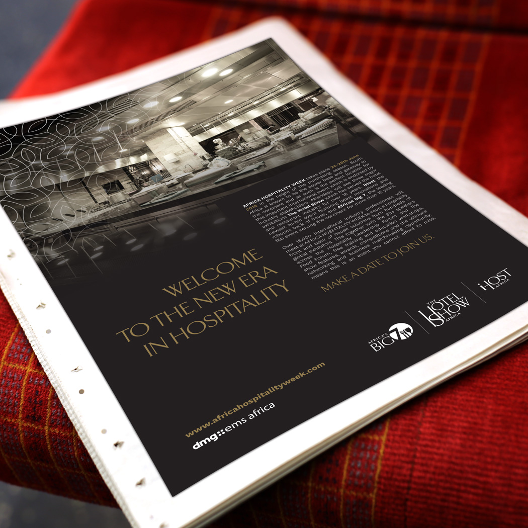 Newspaper advert for Africa Hospitality Week