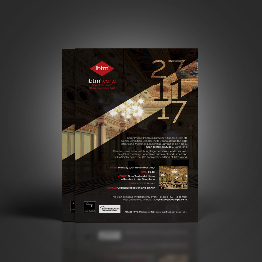 ibtm world Cocktail Invite