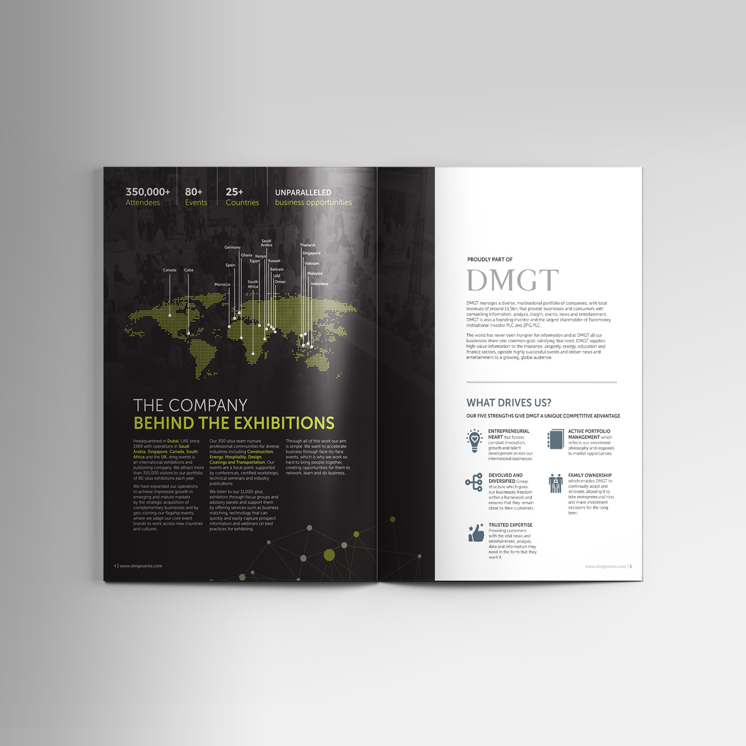 dmg events Corporate Brochure Spread